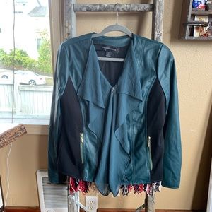 Multi-Look Fake Leather Jacket